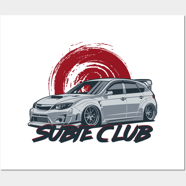 Subie club - Impreza STI Wall Art by Markaryan